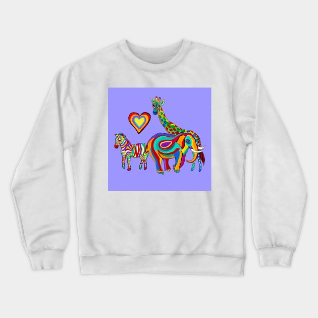 Rainbow Savanna (purple) Crewneck Sweatshirt by MagaliModoux